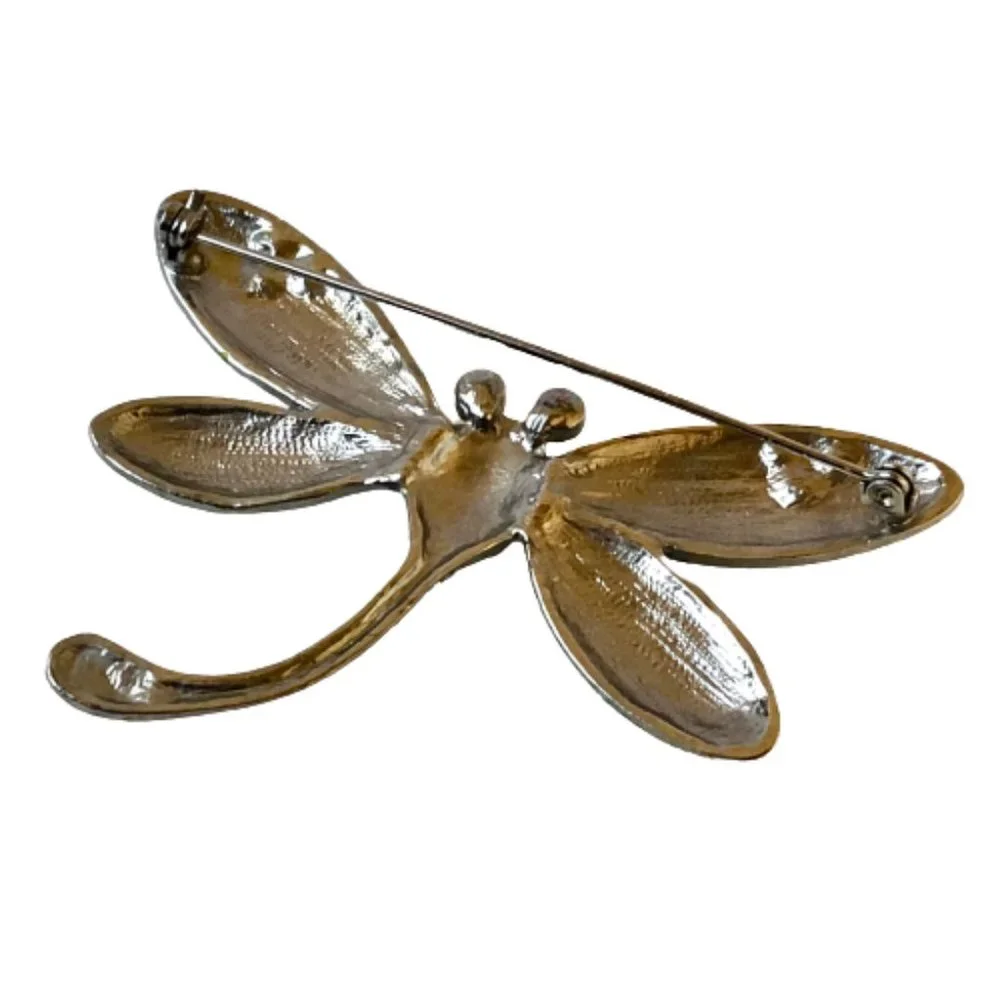 Dragonfly Brooch Jeweled And Enameled